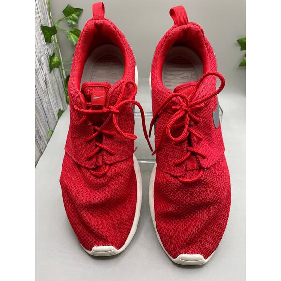 Nike Roshe Run Low Mens Athletic Running Shoes Red White 10 - Picture 4 of 8